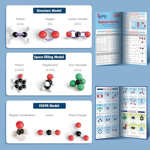 Chemistry Molecular Model Kit (136 Pcs) for Student and Teacher,Organic and Inorganic Chemical Learning Set,Motivate Enthusiasm for Learning Chemistry and Raising Space Imagination - Image 5