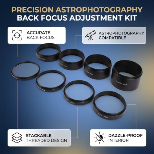 M54x0.75 Telescope Extension Tube Set for Astronomical Imaging Back Focus Adjustment - Image 2