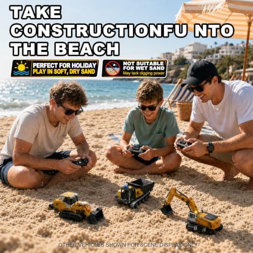 RC Bulldozer for Adults 1:50, RC Dozer & Loader with Metal Bucket & Tracks - Image 5