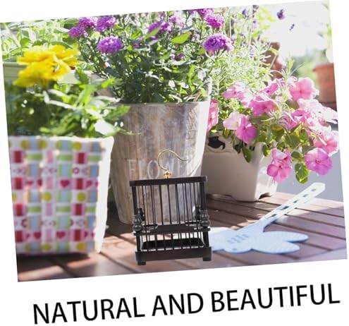 POPETPOP House 1pc Cage Cricket in a Cage Square for Storage Tiny Containers Mini Containers Storage Shelves Shelf Butterflies Wood Gourd Wooden House - Image 7