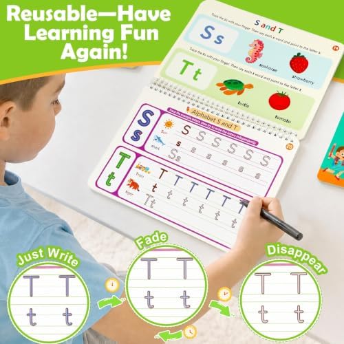 Magic Grooved Writing Practice Books, 96 Reusable Activities, Ages 3-8 - Image 4