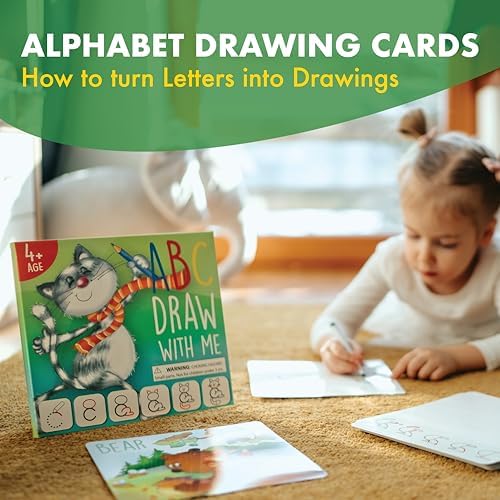 ABC Draw with Me 2-Pack – Learn to Draw ABC & Letter Tracing Cards Ages 3-6 - Image 4