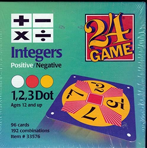 24 GAME 96-Card Deck: Integers Math Card Game by 24+GAME