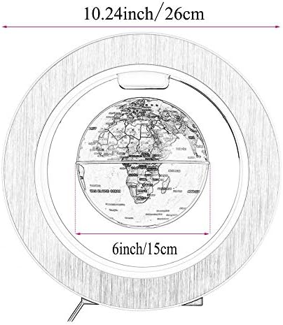 Magnetic Levitation Floating World Map with Constellations LED Light Globe 2 in 1 Anti Gravity Suspending in The Air Decoration Gadget (Blue 6 inch) - Image 4