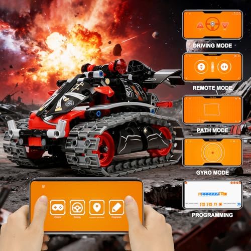 MagicKidz Robot Building Kits for Kids - STEM Birthday Gifts for 6 7 8 9 10 11 12+ Year Old Boys - 3 in 1 Robotics Toy with APP & Remote Control Coding, Educational DIY Science Project - Image 4