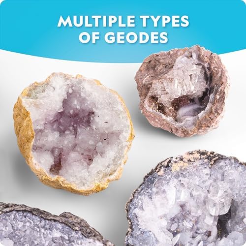 National Geographic Break Open 10 Premium Geodes with Goggles & Display Stands (Pack of 6) - Image 4