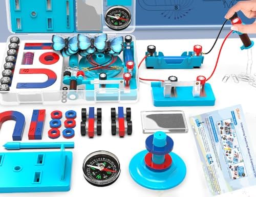 Science Magnets Experiment Set for Kids Electricity and Magnetism Kit for Students Stem Kit Physics Lab Basic Circuit Tools for Learning Starter by Burnur
