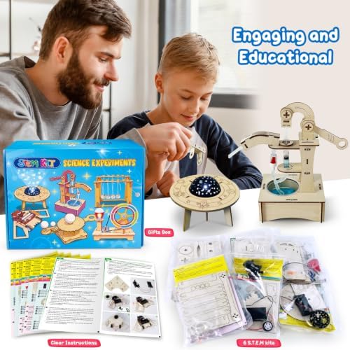 UNGLINGA STEM Science Kits for Kids Age 8-14, Physic Wood Craft Building - Image 6