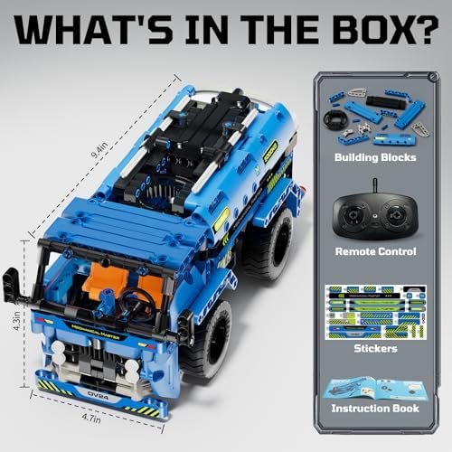DOLIVE STEM RC Truck Building Toys, 2-in-1 Technic Vehicle Building Kits for Boys Age 8-12, Construction Erector Set Crane Truck Build Model for Boys Girls Age 6 7 8 9 10 11 12 13 14+ - Image 5