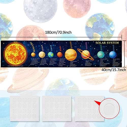 Sumind Solar System Poster for Classroom, 71" Back to School Decoration - Image 3