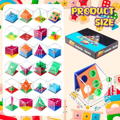 Sumind 24 Pcs 3D Maze Puzzle Cube Brain Teaser Ball Party Set,Intelligent - Image 2