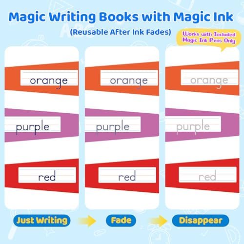 Kiditos Magic Grooved Writing Practice Books for Kids Ages 3-5, 6-Book Set - Image 2