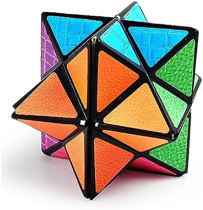 Magic Cube 2 in 1 Set Puzzle Brain Teasers Toy Geometric Brain Teaser Puzzles Geometry 3D Logic IQ Games Puzzle Cubes for Kids and Adults (Star) by Unknown