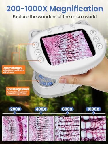 1000X Handheld Digital Microscope for Kids, 2.4" IPS Screen STEM Toys - Image 4