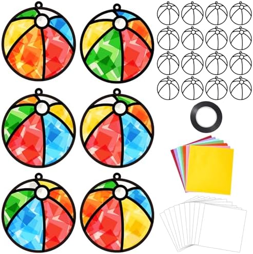 Qyeahkj 36Set Beach Balls Suncatchers Crafts Kit for Kids by Qyeahkj