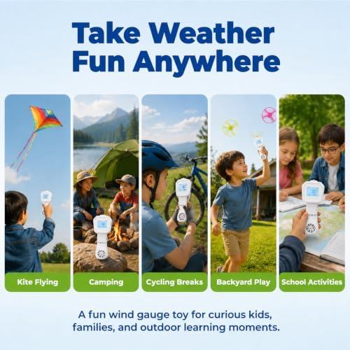 Wind Speed Anemometer, Handheld Digital Wind Speed Meter Toy for Kids - Image 7
