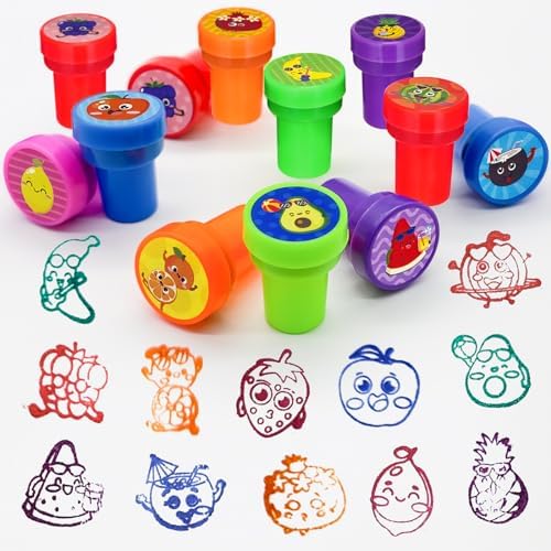 Cinrobiye 24 Pcs Summer Fruit Stampers Party Favor Set, Cute Fruit Stamps for Kids Birthday Party, Classroom Rewards, Carnival Prizes, Goody Bag Fillers, Summer Themed Party Supplies - Image 4