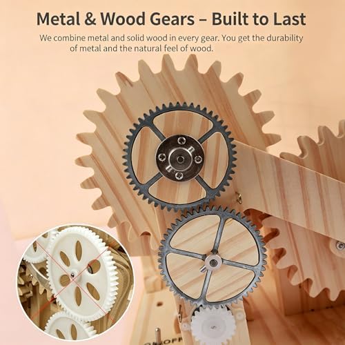 3D Wooden Marble Run Puzzle - Electric Kit for Adults, STEM Gift - Image 6