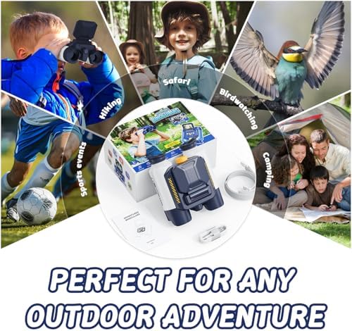 Binoculars for Kids with Night Vision, 2.4" HD Screen & 10X Zoom for Photo and Video - Outdoor Adventure Binoculars Bird Watching, Camping, Hiking, Gifts for Kids Ages 4+ (White) - Image 7