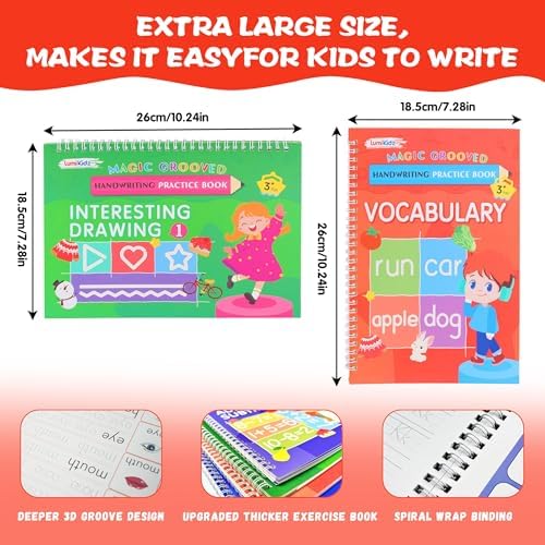 Magic Grooved Writing Practice Books for Kids 3-8 - Image 2