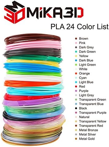 3D Pen 3D Printer Filament, 24 Colors 1.75mm PLA Filament Pack, High-Precision Diameter Filament, Each Color 10 Feet, Total 240 Feet Lengths by Mika3d - Image 2