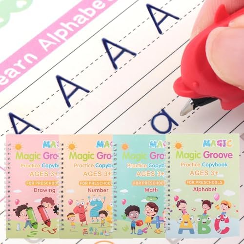 Magic Grooved Writing Practice Books for Kids 3-8 by Unknown