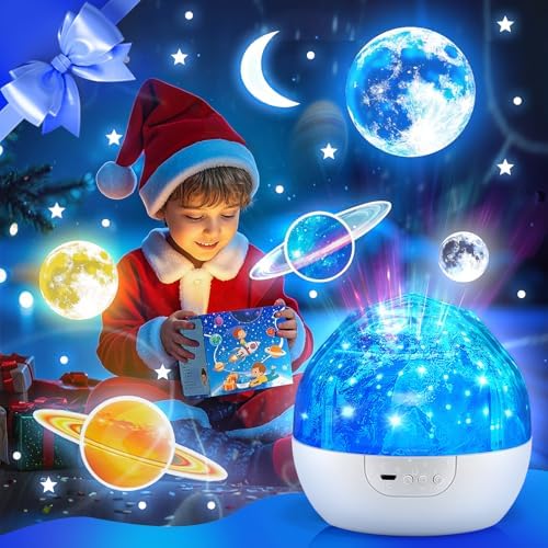 Night Light for Kids Projector, 105 Lighting+5 Films Kids Night Light Projector, Dimmable Baby Night Light Projector, 360° Slient Star Projector Lights for Bedroom, Space Gifts for Boys Room Decor by OneFire