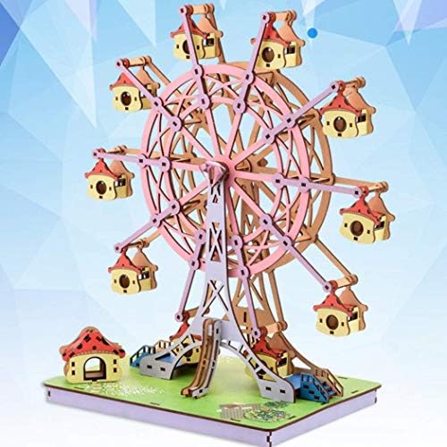 Large Size Wooden Ferris Wheel Building DIY Model Kits - Educational STEM Toys | 3D Puzzles Science Kits for Adults Kids | Mechanical Assembly Stem Colorful - Image 6