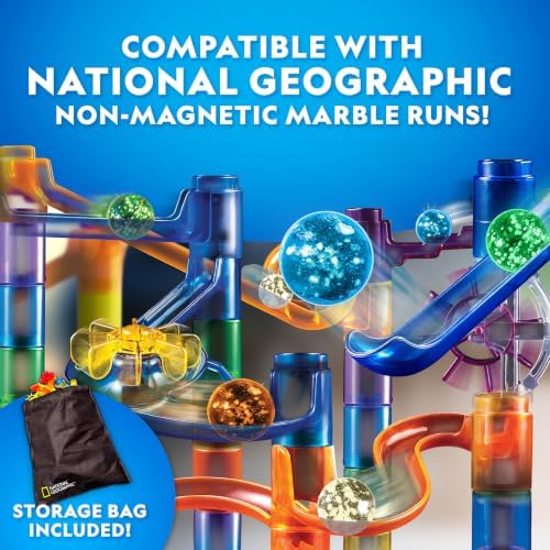 National Geographic Glow-in-the-Dark Motorized Marble Run for Kids 8-12 - Image 5