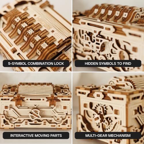 Wood Trick Enigma Chest Puzzle Box 3D Wooden Puzzles for Adults to Build - Image 4