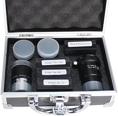 Celticbird Astronomical Telescope Accessory Kit - with 3pcs Plossl Eyepieces Set, 4pcs Filter Set, a 2X Barlow Lens - Image 3