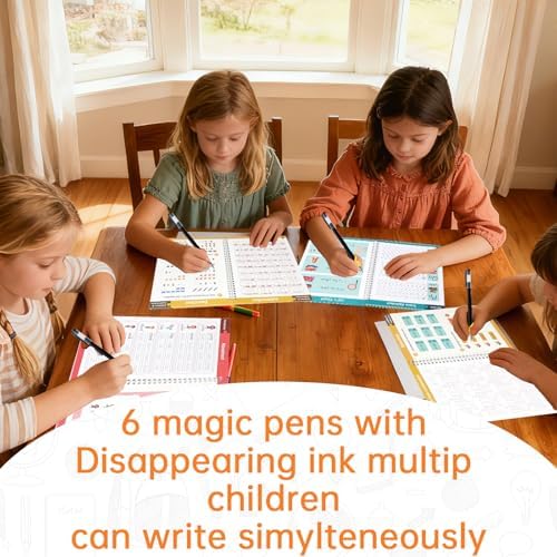 KAK Magic Grooved Writing Practice 6 Books Ages 3-8 w/Pen Grips - Image 6