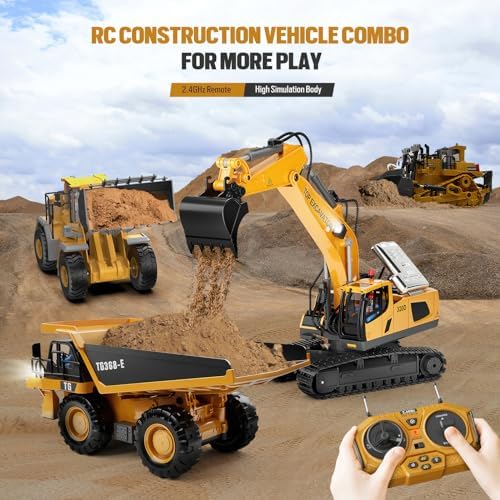 KIDMARKT Metal RC Wheel Loader Toy - Realistic Working Lights and Sounds, 1:20 Scale, 9-Channel Remote Control Construction Play Tractor Toys for Kids 3+, Perfect 2026 Gift - Image 6