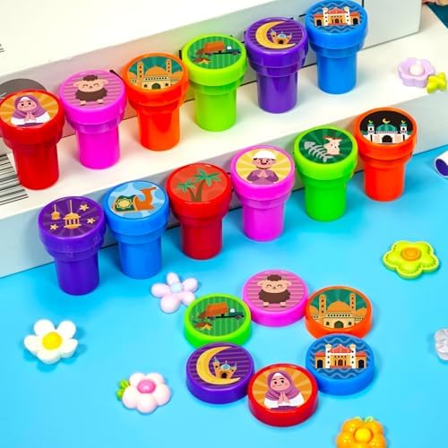Cinrobiye 24 Pcs Ramadan Stampers Party Favor Set, Cute Islamic Theme Stamps for Kids Ramadan Celebration, Classroom Rewards, Eid Gifts, Goody Bag Fillers, Muslim Holiday Party Supplies - Image 3