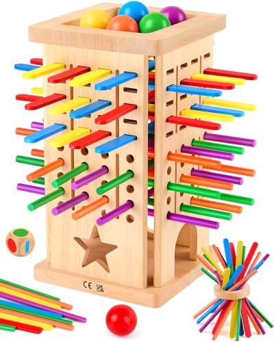 Montessori Wooden Board Game for Kids 3–8 Fine Motor Skills Toy Educational by PiunemkyMontessoriToys