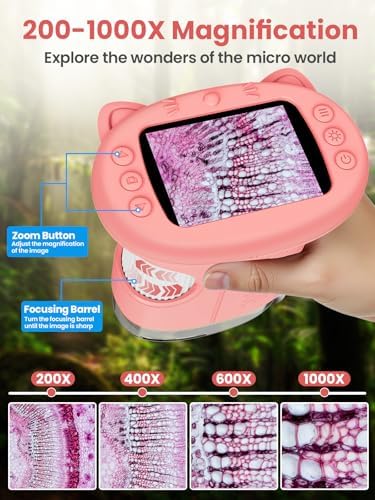 1000X Handheld Digital Microscope for Kids, 2.4" IPS Screen STEM Toys - Image 4