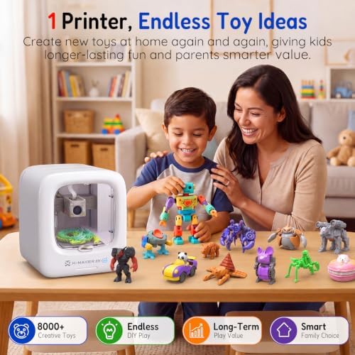 AOSEED AI 3D Printer for Kids, Fast 400mm/s, 8000+ Models, Enclosed Safe - Image 2
