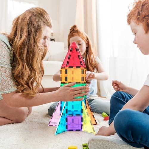 PicassoTiles Magnetic Building Block Rocket Booster Theme Set Magnet Construction Toy Educational Kit Engineering STEM Learning Playset Child Brain Development Stacking Blocks Playboard PT32 - Image 2