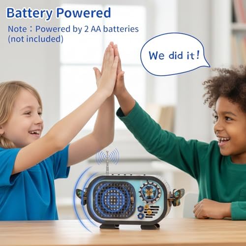 DIY Wooden FM Radio Kit, Build Your Own Functional Radio, STEM Engineering Project with Pre-Assembled Circuit Board, Hands-On Electronics Learning Kit, Creative DIY Gift for Teens, Students & Makers - Image 4