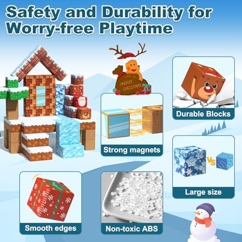 Magnetic Blocks Kids Toys for Boys and Girls 3-5 5-7 Year Old, STEM Magnet Building Cubes for Toddler, Sensory Montessori Educational Toy for Children Development and Creativity - Image 5