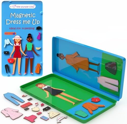 The Purple Cow Magnetic Game Box for Kids and Adults - Magnetic Dress Me Up - Ideal Games for travelling - On the go games - 100% Off Screen activity - Image 3