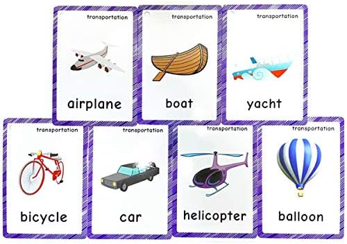 SANTSUN Set of Transportation Flashcards for Toddlers(22 pcs)| Kids Vocabulary Picture Montessori Pocket Cards | Perfect for Preschoolers & Kindergarteners, Teacher/Autism Therapists Tools - Image 3