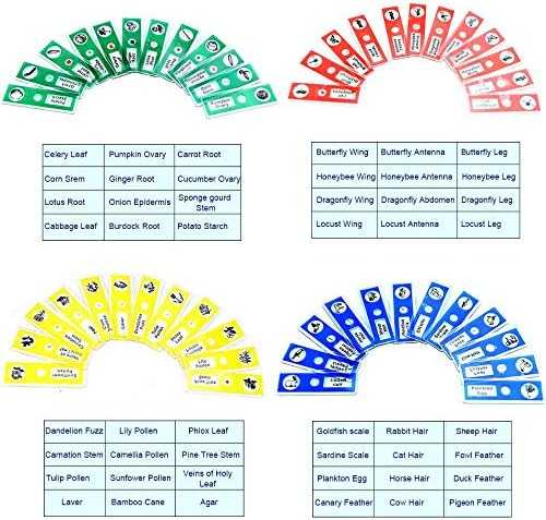 Prepared Microscope Slides, 48pcs Plastic Animals Insects Plants Flowers Sample Specimens - Image 5