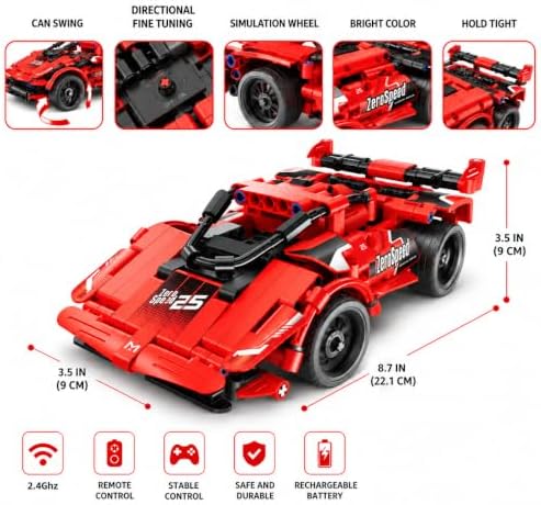 RC Car Building Toys for Boys Age 8-12 Fun STEM Activities for Kids and Cool Birthday for 7, 8, 9, 10+ Years Old Boys Remote Control Car Building Kit 2-in-1 RC Cars Kit to Build - Image 3