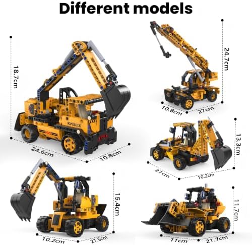 5 in 1 STEM RC Excavator Robot Building Kit Toys for Kids Boys Age 6-14 - Image 6