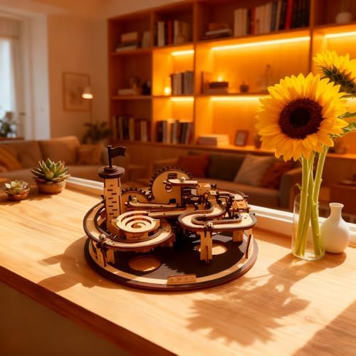 3D Puzzle for Adults Wooden DIY Crafts Kit Wood Mechanical Model Kits to Build Gift for Women Men Age 14+ Years Old - Image 5
