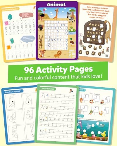 Coogam 6Pcs Magic Grooved Writing Practice for Kids, Grooved Handwriting Copybook with Pens, Learn to Write Number Letter Tracing Workbook for Kids Age 3-8 Preschool Learning Activities - Image 2