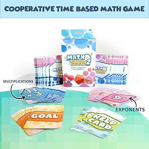 Genius Games Math Rush 2: Multiplication & Exponents - A Cooperative Time-Based Educational Math Flash Card Game for Kids, Students, and Families | STEM Game to Master Mental Math Skills - Image 7