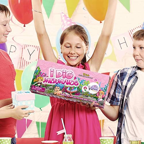 Byncceh Gamerside Mermaid Craft Digging Toys for Kids - Premium Excavation Kit, Magical Treasure Hunt Kit with 12 Set, Mermaid Toys for Girls Party Decoration Birthday Gift Ages 6-12 - Image 6