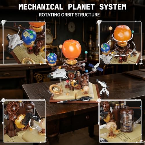 Spinning Solar System Building Block Set 672PCS Planetary Orbit Model - Image 2